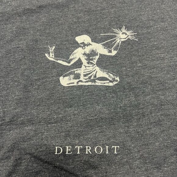 Greyson Wolf Man Logo Detroit T-Shirt Size Large XXXX Blue - Picture 5 of 6